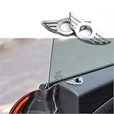 zhengming2 - Juego de 2 insignias para el coche, adhesivos con las alas características de Mini para los tiradores del bloqueo de puertas de los Mini Cooper