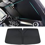 WXJFFF Parasol Coche Delantero para BMW Series 1 118d F20/118i F20/120d F20 Hatchback 2011-2023 2024, Plegable Parasol del Parabrisas del Coche Protección UV Accesorios,Black