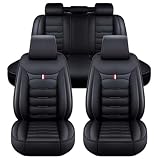 IUHYGUHGTFS Juego Fundas Asiento Coche Cuero para BMW 1 Series 116d, Impermeable Cubreasientos Delanteros Traseros Protectores Interior Accesorios,C/Black