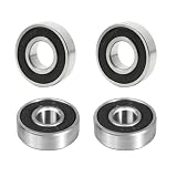 Flewdart rodamientos de bolas 608RS 8x22x7 mm, sin fricción ABEC 9, 608 2RS para Skateboard, Longboard Eléctrico, Rodamientos Blindados​​ (608RS 4pcs)