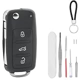 3 Botones Carcasa Llave Mando Distancia Compatible con VW Golf MK6