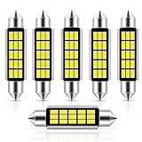 C5W LED, 6uds, Luces LED Interior Coche, Bombillas LED Coche, 42mm CANBUS | Luz Interior Coche y Luz Maletero Coche, Blanco Frío, 12V, Disponible en 31, 36, 39 y 42 mm, para Plafón, Guantera y Puertas.