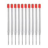 Recambios para bolígrafo de Metal, bolígrafo de punta, Red | Recambios para bolígrafos de punta de 1, 0 mm, recambios para bolígrafos de reemplazables, para escribir