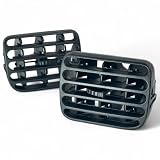 Juego de 2 Rejillas de ventilación salpicadero compatible con Renault | Para Clio II, Thalia I, centrales delanteras izquierda y derecha, OEM 7702258279 7702258280