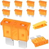 JatilEr 10 Piezas Fusibles, 12v Standard 5A, con Extractor de Fusible para Coche/Camper/Camión/Moto/Barco