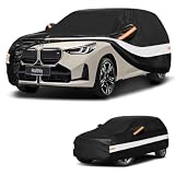 Holthly Funda Coche Exterior SUV Para BMW X3 E83/F25/G01/G45/G48(2003-2026),Funda Coche 10 Capas de Protección,Cubre Coche 100% Impermeable,Antipolvo,Cortaviento,Impermeable a la lluvia,Protección UV.