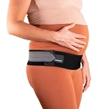 PHYSIOMAT Cinturón Confort - Negro - Alivio del dolor - Para embarazo, posparto, deporte - Altura: 8 cm - Para tallas 38 y superiores - Ecorresponsable: hilo reciclado - Fabricado en Francia