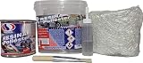 Plainsur - Kit De Reparacion Resina De Poliester Mas Fibra De Vidrio (250 Gramos, Cubo)