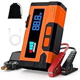 JDMCAR Arrancador de Baterias de Coche - 𝟏𝟎𝟎𝟎𝟎𝐀 𝟏𝟐𝐕 Jump Starter | Arrancador de Coches Motor 9.0L Gasolina o 8.5L Diesel, Arrancador portatil con Pantalla LCD y Carga Rápida y Linterna LED