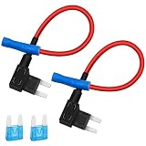 JatilEr Juego de 2 grifos de fusibles, fusibles que añaden un adaptador de circuito, portafusibles de doble ranura con fusible de coche para coche, camión, barco