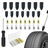 Adiwo Clavos de Reparación de Neumáticos de Goma, 30 PCS Tubeless Tire Repair Stud Kit, 2 Tamaños Tire Repair Studs with Screwdriver, Car, Motorcycle, Truck, Bike Tire Repair Kit (15S+ 15L)