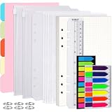 Vicloon A5 Papel de Recambio, 115pcs Paquetes de Papel de Notas Recargables, Adecuado para Notas, Cuaderno, Diario, Diseño, Agend-Red