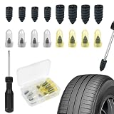 Adiwo Clavos de Reparación de Neumáticos de Goma, 16 PCS Tubeless Tire Repair Stud Kit, 2 Tamaños Tire Repair Studs with Screwdriver, Car, Motorcycle, Truck, Bike Tire Repair Kit (8S+ 8L)