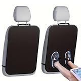 2 Piezas Protector de Asiento de Coche Resistente al Agua, 45 x 60 cm | Asiento de Coche, Protección para la Parte Trasera de los Asientos Delanteros (Negro)