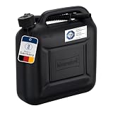 hünersdorff bidón combustible STANDARD 10l, HD-PE, negro, homologación UN | Homologación UN, fabricado en Alemania, producción certificada por TÜV, color negro