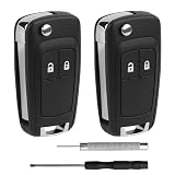 2 PCS Carcasa Llave de Coche 2 Botones Compatible con Opel Astra Chevrolet