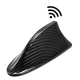 Heart Horse Antena Aleta Tiburon Coche,Coche Techo Superior Am/FM Radio Antena Aleta de tiburón Antena Universal de señal para Coche, SUV, camión, Furgoneta (Carbono)