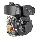 Motor diesel de un solo cilindro, refrigerado por aire, motor de 4 tiempos, inyección directa, motor empotrable, 3,6 kW, 5 CV, carcasa de aluminio, 3600 rpm, arranque de cuerda, sentido antihorario