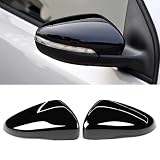 TTCR-II 2PCS Compatibile con Carcasa Retrovisor GOLF GTI 6/Touran 1T3 | Izquierdo+Derecho Espejo Cubierta GOLF VI/GTI MK6 2009-2012, Cubierta Retrovisor Touran 1T3 2010-2014 Espejo Tapa-Negro