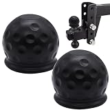 2 PCS Tapa Bola Remolque, Tapa Enganche Remolque Ø 50mm (Negro) | Tapa universal de PVC para enganche de remolque, para remolque, coche, camión, caravana, diámetro de 50 mm