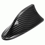 AUTOZOCO Antena Coche Estilo Aleta tiburón Universal, Antena Tiburón Automovil, Dispositivo de Recepción de Señal de Radio FM/Am, Antenas Coche Autoadhesiva Impermeable, Longitud 17 cm, Fibra Carbono