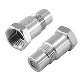 RUIZHI 2 Piezas Extensor de Sensor de Oxígeno, Adaptador Sondas Lambda de Oxígeno O2 M18 * 1,5, 45mm, O2 Oxigeno Sensor Extender, Exhaust System Lambda Sensor Eliminator for Car, Truck