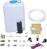 Kit de Depósito de Bomba de Lavaparabrisas 99300 con Botella de Fluido | Kit Completo para Coche y Barco con Botella, Tubo, Cables, Interruptor y Boquillas incluidos