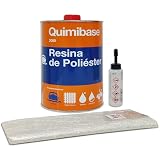 QUIMIBASE Resina Poliéster + Catalizador 1Kg + Manta Fibra De Vidrio Mat 300 1 M2