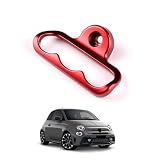 KUNGKIC Para Fiat 500 500e Abarth 595 695 Mango de maletero Aleación de zinc Personalizado Interior para vehículos (Rojo)