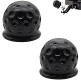 2 Piezas Remolque Cubierta de Bola de Goma Negra,Ø 50 mm Protector Bola,Tapa Bola Remolque,Cubierta de Bola de Barra de Remolque,Coche Cubierta de Bola Enganche,Barra de Remolque Cubierta de Bola