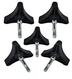 5 pomos de repuesto, pieza universal para andador rodante, andador plegable, andador propulsado a mano, etc., perilla de aluminio de 3 puntos, accesorios de piezas de andador