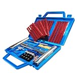 53PCS Kit Repara Pinchazos Herramienta, kit de Reparación para Neumáticos Pesados, kit de emergencia portátil de reparación rápida de neumáticos para coches, todoterrenos, moto y más