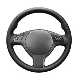 MEWANT Funda de Volante a Medida para Coser BMW 5 Series | Serie 3 E46 / 5 Series 2004-2005 / 5 Series E39 2002-2003 / M3 2001-2006 / M5 2000-2003 Transpirable Duradero
