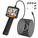 Cámara Endoscópica con luz,Serpiente de Inspección Pancellent 1920P, con Boroscopio de Pantalla a Color HD, Boroscopio Industrial Impermeable con 8 Luces LED Ajustables,Cámara de Alcantarillado de 5M