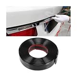 JNNJ Cromado Tira Coche Decorativa, Cromo Flexible Para Coche, Tira De Cinta Cromada Para Coche Decoración Forro Cromado Moldura De Moldura, Universal Autoadhesiva Puerta Borde Protector(Negro)