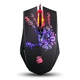 Gaming Mouse, Ratón Bloody A60 Black Neon Infrared-Micro Switch Adjustable 4,000CPI with Advanced Weapon Tuning & Macro Setting, Light Strike Fastest Response Less Than 1ms, Fastest Response PC