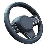 ZATOOTO Funda Volante Cuero - Funda Volante Coche Universal,37-38cm, Negro