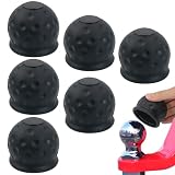 Paquete de 6 cubiertas de enganche de remolque, 50 mm, tapa protectora para bola de enganche de remolque, cubierta de enganche de remolque divertida, para remolques, coches, camiones, caravanas