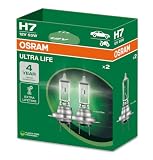 OSRAM ULTRA LIFE, H7, lámparas halógenas para faros, caja plegable colgante (2 lámparas)