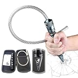 Látigo de autodefensa legal, herramienta de escape de emergencia para automóvil con rompeventanas y cortador de cinturón de seguridad, látigo de entrenamiento de defensa personal -ESHZ02 (46 cm)