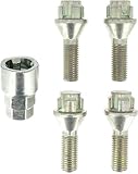 Restagraf - Juego de 4 Tornillos de Rueda Antirrobo - Asiento cónico - Bloqueo de Llanta Acero & Aluminio - M12-1.50 X 23 mm - Ref. 188603