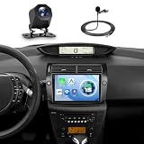 4+64GB Radio de Coche para Citroen C4 (2004-2010), Pantalla In-Cell de 9' | Podofo Android 15 Radio con CarPlay inalámbrico, Android Auto, GPS, Bluetooth, FM/RDS, Wi-Fi y Cámara trasera