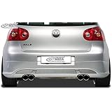 RDX Racedesign Faldón trasero compatible con Volkswagen Golf V Hatchback 3/5-puertas 2003-2008 'V2' (escape izquierda/derecha) excl. Variant/Plus (ABS)