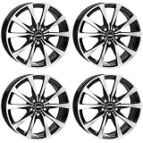 4 llantas Autec Brixen 7.0x17 ET50 5x114,3 negro pulido compatible con Honda CR-V Accord Civic Honda e FR-V HR-V ZR-V