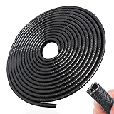 SYOAUTO 4M Protector de Borde de Puerta de Coche Negro, sin Pegamento, Protector de Borde de Puerta de Coche, en Forma de U, Protectores de Borde para la mayoría de los Coches