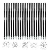 24x Recambios Boligrafos Borrables,Compatibles con Legami, Punta de 0,7mm,Altura 13cm,Bolígrafo Roller Borrable,Tinta Termosensible,Recambio Reemplazable,Negro