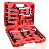 BOOMSTART 16pzs Extractor Rodamientos Internos, 8-58 mm Extractor de Rodamiento Interior, Extractores Cojinetes Ciegos con Martillo para Rodamiento Internos de Caja de Cambios Rueda Moto Coche (Rojo)