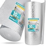 Instalguru Lámina Aislante de Aluminio Reflectante 3x0,5x10m Aislamiento de Techo Campistas Calor Térmico de Pared Rollo en Hoja Barrera Paneles Aislantes Termicos Protección Frío Furgonetas Ventana