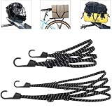 Aibeli 2 Piezas Pulpos Elásticos con Gancho para Moto y Bicicleta | Gomas Elasticas con Gancho, Tensor de Equipaje Plano, Cinchas de Amarre para Moto, Bicicleta y Portaequipajes