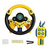 Volante de Juguete para Niños,360° Rotación Controlador Portátil Simulado con Sonido y Música Volante Juguete,Juguete Volante Controlador de Conducción Portátil Simulado